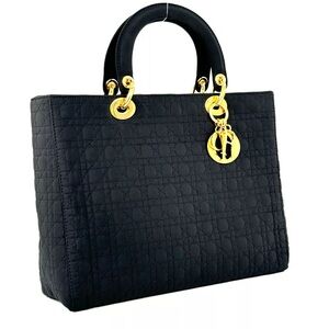 Dior Lady Dior Cannage Nylon Handbag